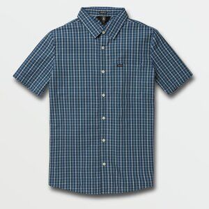 Volcom Roldy Men's Short Sleeve Blue Shirt Size XXL